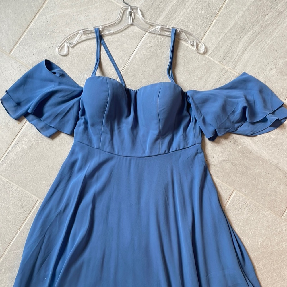 Blue Lulus Maxi Dress, Size Large